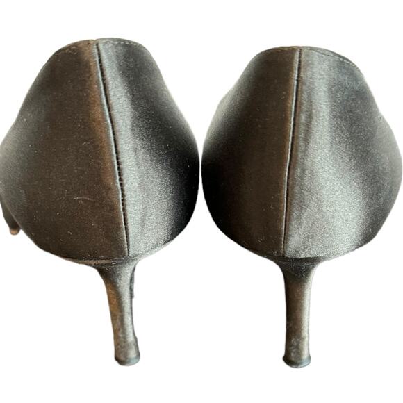 Valentino Garavani Vintage Chocolate Brown Classic Satin Pumps - Picture 6 of 12